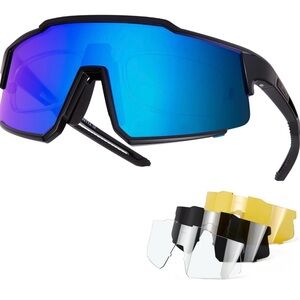 Betta Polarized Sports Sunglasses w/ 4 Lenses UV400 ~ Unisex
